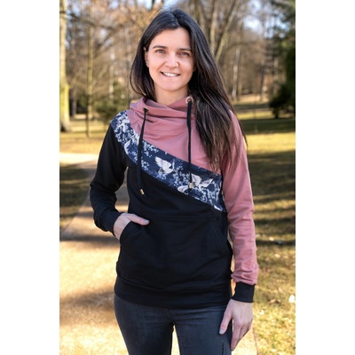 Jsem máma kojicí mikina jeřábi mezi květy – Zboží Dáma