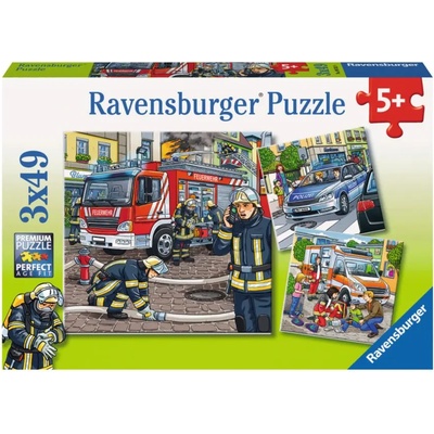 Ravensburger - Puzzle 3x49 Helpers in Need - 40 - 99 piese