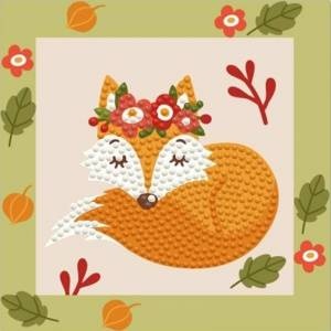 Comandante Diamond embroidery Diamond Dotz Quick Dotz Diamond Mosaic Forest Fox 13x13cm DTZ5014