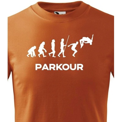 Dětské tričko Parkour evoluce Oranžová Canvas Dětské tričko Bezvatriko.cz 0806