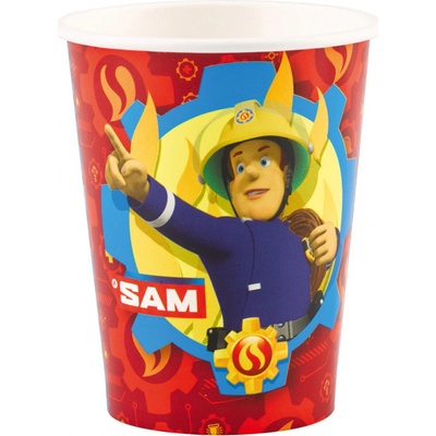 Amscan Papierové poháre Požiarnik Sam 250ml