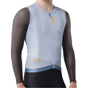 Castelli Мъжка фланелка с дълъг ръкав за колоездене Castelli Corretto L/S Jersey Cycling jersey - Steel Fade / Chestnut / Vivid Oran (056-3887-0513)