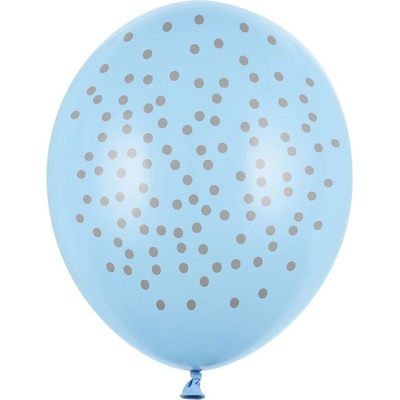 PartyDeco Balóny Bodky 30cm pastelové modré