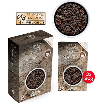 Peugeot Див черен пипер VOATSIPERIFERY PREMIUM, 3 х 20 гр. , Peugeot (PG42493)