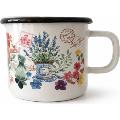 Metalac smaltovaný hrnček 8 cm KOHÚT 370 ml
