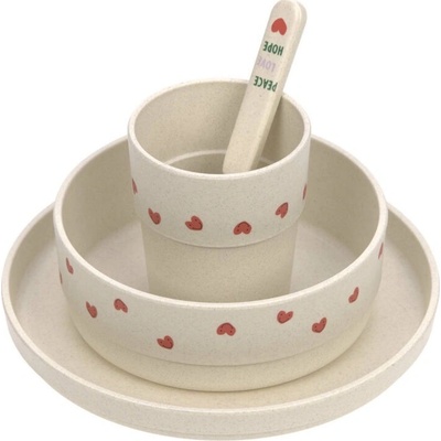 Lässig Dish Set PP/Cellulose Happy Rascals Heart lavender – Zboží Mobilmania