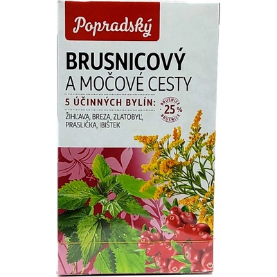 Popradský Funkčný čaj Brusnicový a močové cesty 30 g