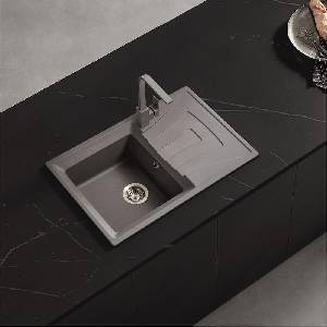 Inter Ceramic СЕТОВЕ ЗА КУХНЯ 2 в 1 / 3 в 1 BG 8104 GREY + 233010 GREY, Inter Ceramic (BG 8104 GREY + 233010 GREY) Мивка за вграждане