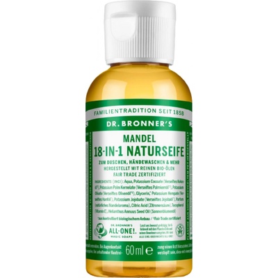 Dr. Bronner's přírodní tekuté mýdlo s mandlemi 18v1 60 ml