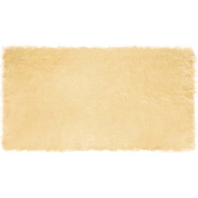 vidaXL Изкуствен овчи килим Tafalla Крем 60 x 110 cm Полиестер (42021499)