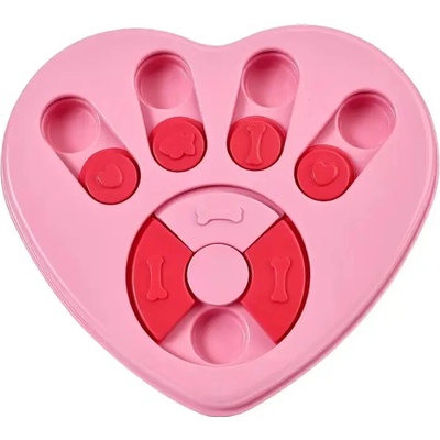 Dog Toy interaktivní čichací hlavolam srdíčko 26 x 23 cm růžová