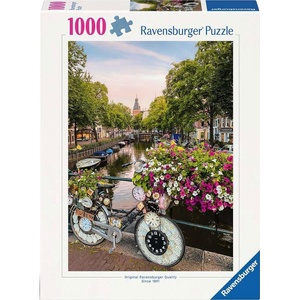 Ravensburger Пъзел Ravensburger от 1000 части - Велосипед и цветя в Амстердам (12000780)