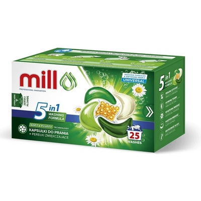 Mill Pro 5v1 Universal kapsle na praní + změkčující perličky 25 ks