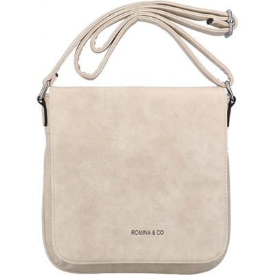 Dámské koženkové crossbody s klopou Debora světle šédá