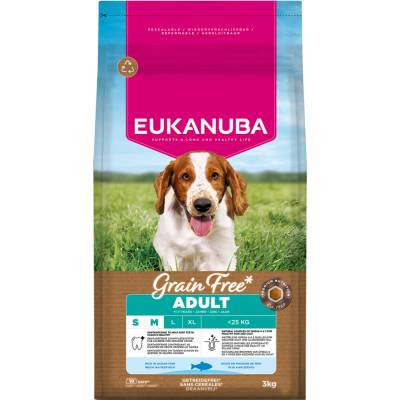 Eukanuba Grain Free Adult Small & Medium morské ryby 2 x 12 kg