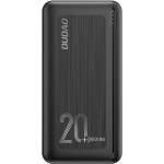 Dudao Външна батерия/power bank Dudao K12PQPLUS, 20 000mAh, 20W, черна, 2xUSB-A и 1xUSB-C, LED индикация, бързо зареждане (K12PQPlus)
