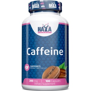 Haya Labs Caffeine, 200 mg, 100 капсули, Haya Labs (15534)