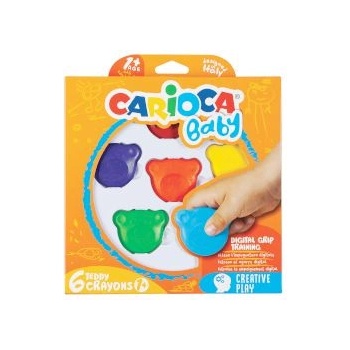 CARIOCA Восъчни пастели Baby Teddy 6 цвята