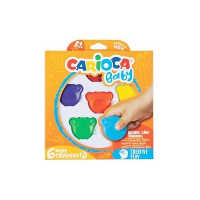 CARIOCA Восъчни пастели Baby Teddy 6 цвята
