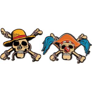 Cine Replicas Комплект значки Cine Replicas Animation: One Piece - Luffy & Buggy Skulls (CR3292)