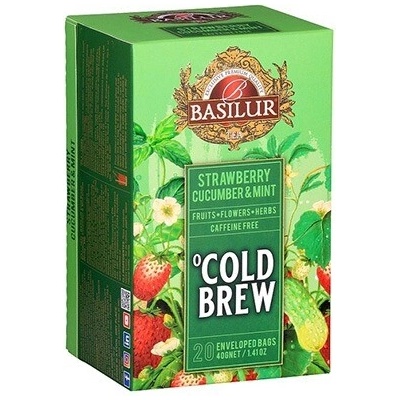 Basilur Cold Brew Strawberry Cucumber & Mint sáčky 20 x 2 g