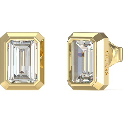 Guess hranaté pozlátené náušnice 4G Light JUBE05250JWYGT/U