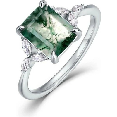 GRACE Silver Jewellery stříbrný prsten Monique MECHOVÝ ACHÁT P RG019301 Stříbrná