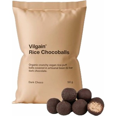 Vilgain Rice Chocoballs BIO horká čokoláda 50 g