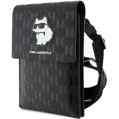 Púzdro Karl Lagerfeld Bag Saffiano Monogram Choupette čierne
