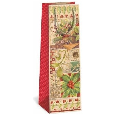 ARGUS Dárková papírová taška NATUR na víno (11 x 36 cm) 08340049
