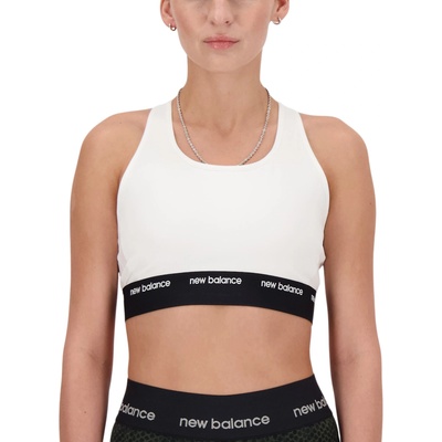 New Balance Сутиен New Balance Sleek Medium Support Sports Bra Бял Velikost XS