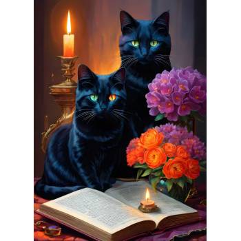 Alipson Puzzle - Puzzle Black Cats - 500 piese