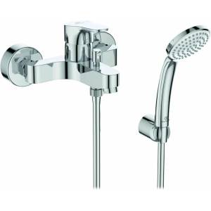 Ideal Standard Смесител за вана и душ Ideal Standard Cerabase, гланциран хром, с душ комплект IdealRain (BD600AA)