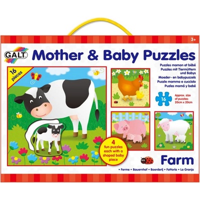 Galt Toys Galt - 4 пъзела в кутия, Майки и бебета, Ферма