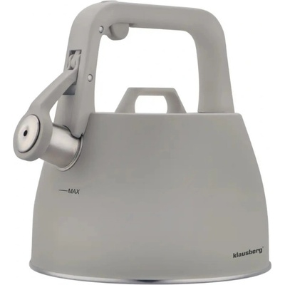 Klausberg Свирещ чайник Klausberg KB 7916, 2.5 л, Топлоизолирана дръжка, Индукция, Сив (KB 7916)