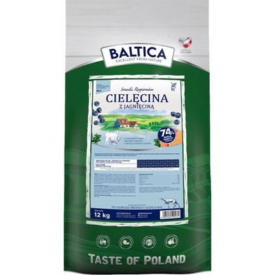 Baltica Smaki regionów Medium and large breeds Veal with lamb 12 kg