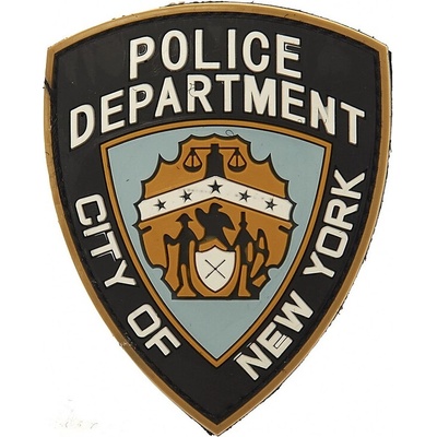 Gumová nášivka 101 Inc. znak NYC Police Department - farebná