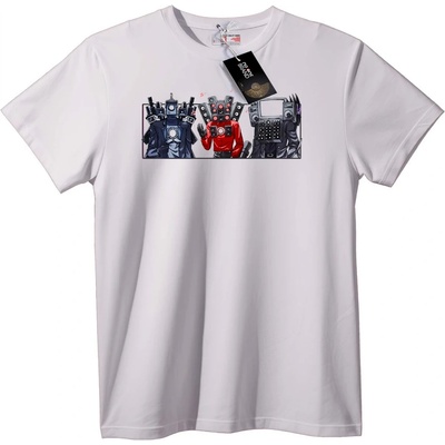 NOONEBRAND Тениска Аниме Роботен Отряд - 2XL, White