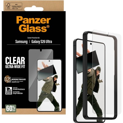 Panzer Стъклен протектор PanzerGlass за Samsung Galaxy S26 Ultra, Ultra-Wide Fit w. EasyAligner