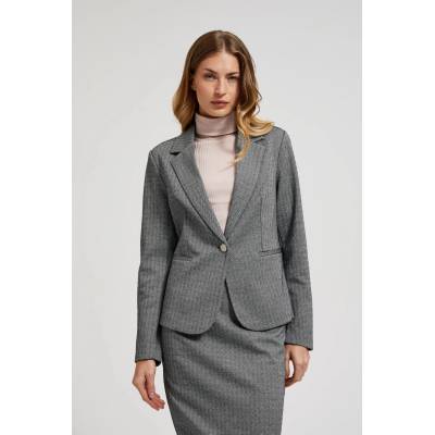 Moodo Едностранно елегантно сако с дълги ръкави сиво Moodo Moodo | Siv | ЖЕНИ | XXL