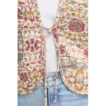 Hoss Intropia Памучен елек Hoss Intropia в бежово с едно копче 5472056 (5472056)