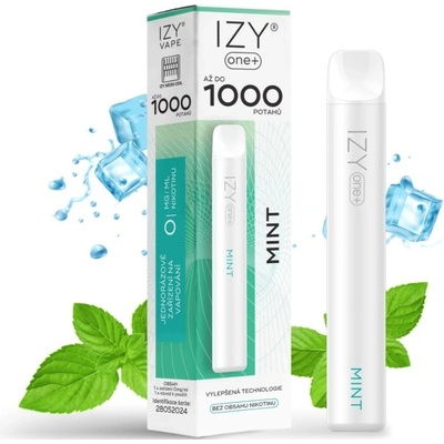 IZY VAPE IZY ONE+ Mint 0 mg 1000 potáhnutí