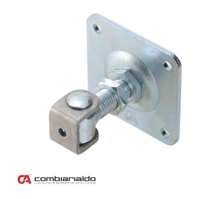 COMBI ARIALDO pant M24 s plotnou 100 x 100 mm, otevíratelný 90°, nastavitelný 1D, částečně pozinkovaný