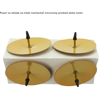 Bodce kalíšek na sviečku 5,5cm 4ks zlaté matné