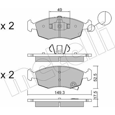 Sada brzdových platničiek, vždy 4 kusy v sade METELLI 22-0274-5 (2202745)
