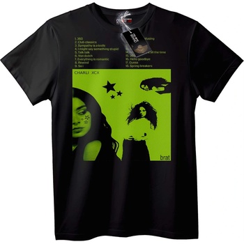 NOONEBRAND Тениска Charli XCX Brat Album - 2XL, Black