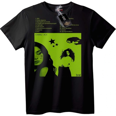 NOONEBRAND Тениска Charli XCX Brat Album - 2XL, Black