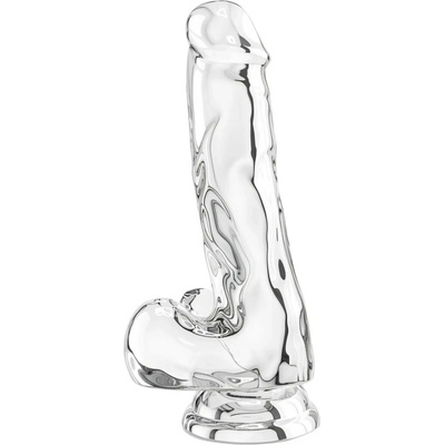 Get Real 6 Priehľadné 16 cm realistické dildo so semenníkmi a prísavkou