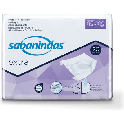 Sabanindas Extra podložka absorpčná 80x180 cm 20 ks
