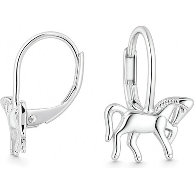 Argento Strieborné náušnice kôň 67559